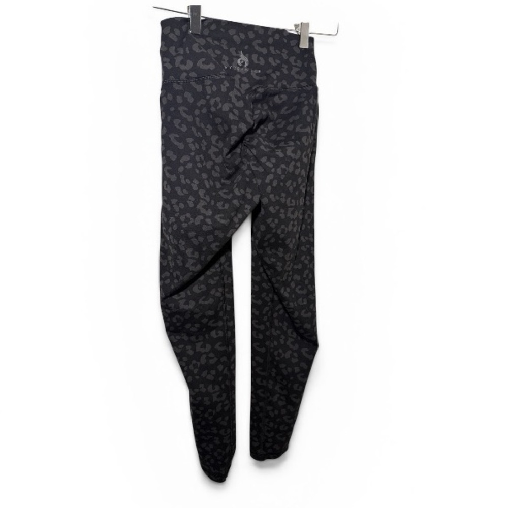 Ryderwear Black Leopard Print Scrunch Butt Leggings Size S High Waisted Gym - Picture 5 of 5